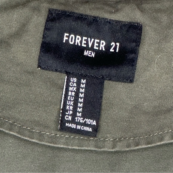 Forever 21 Green Drawstring Utility Jacket size Medium - Picture 2 of 6